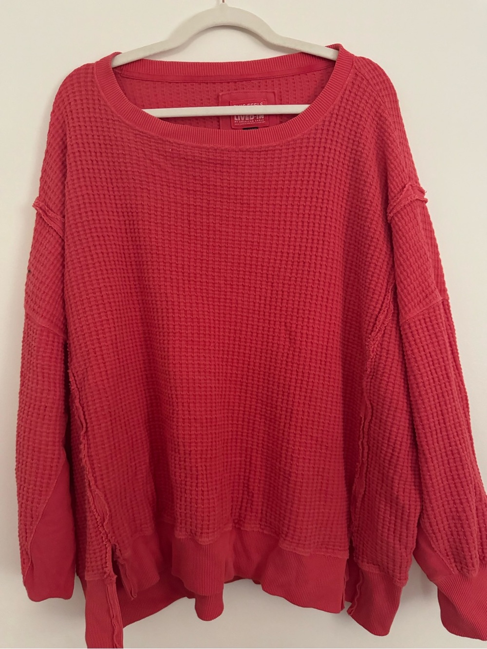 Live Love Dream Women's Waffle-Knit Sweater - Red